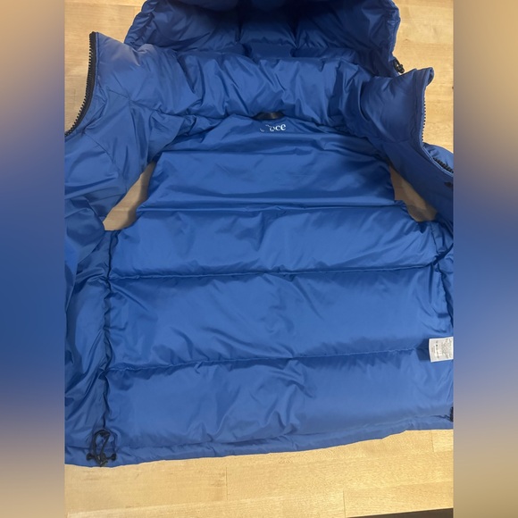 Quince Responsible Hooded Blue down filled Puffer Vest - Picture 6 of 12